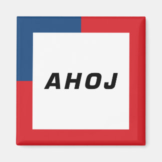 Tschechische Wörter - Ahoj (Hallo) 01A Magnet