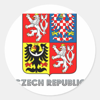 tschechisches Emblem Runder Aufkleber