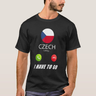 Tschechisches Flaggen-Souvenir Tschechien Ruft Ruf T-Shirt