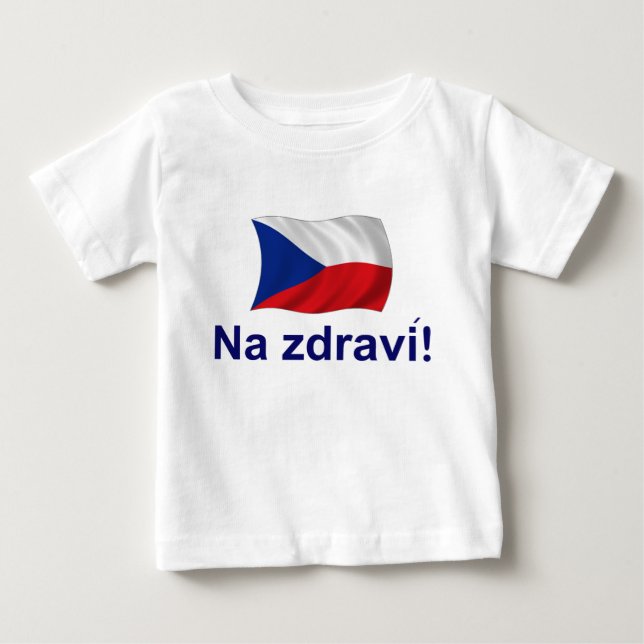 Tschechisches Na jdravi! Baby T-shirt (Vorderseite)