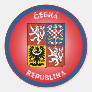 Tschechisches Republik-Erbe-Emblem Runder Aufkleber