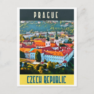 Tschechisches Republik-Tourismusplakat Postkarte
