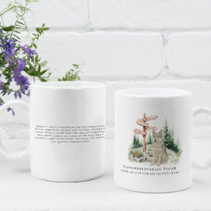 Tschechoslowakischer Vlcak Wasserfarben-Hund Sel Kaffeetasse