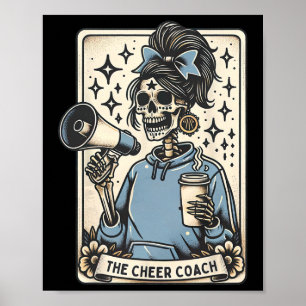 Tscheerleader-Tarotkarte Skelett Cheerleading-Trai Poster