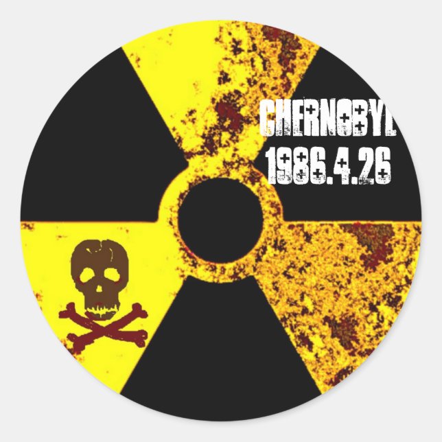 Tschernobyl-Gedenkstätte gegen nuklear Runder Aufkleber (Vorderseite)