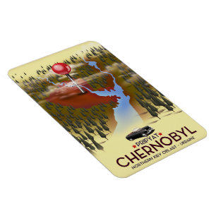 Tschernobyl, Prypjat, Ukraine Reise Druck Magnet