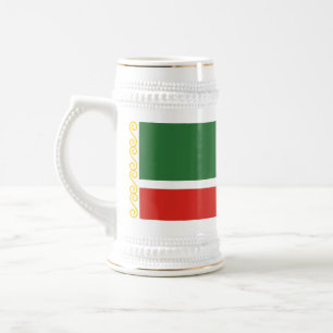 Tschetschenien-Flagge Bierglas