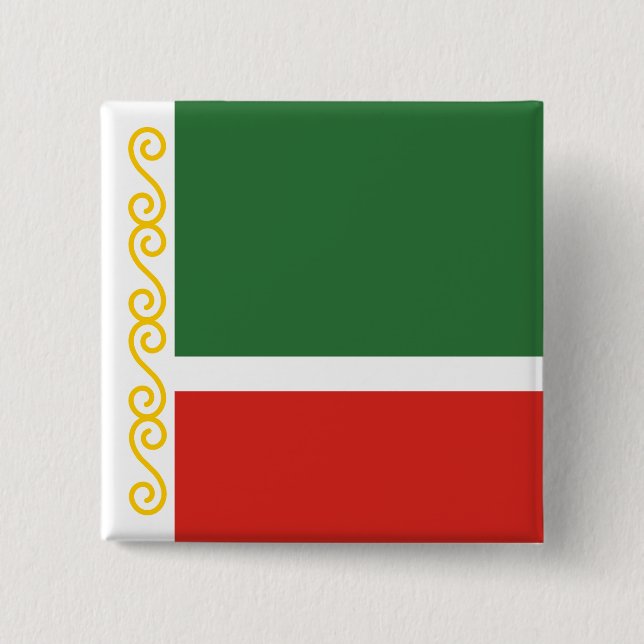 Tschetschenien-Flagge Button (Vorderseite)