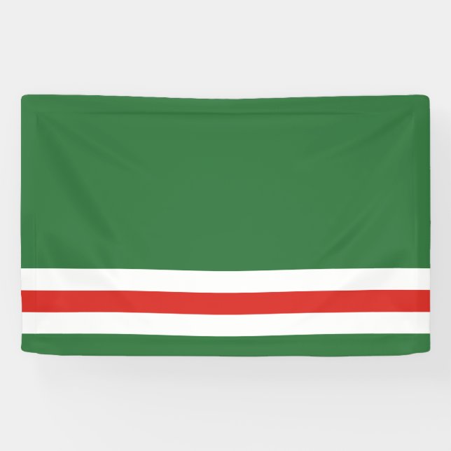 Tschetschenische Flagge Banner (Horizontal)