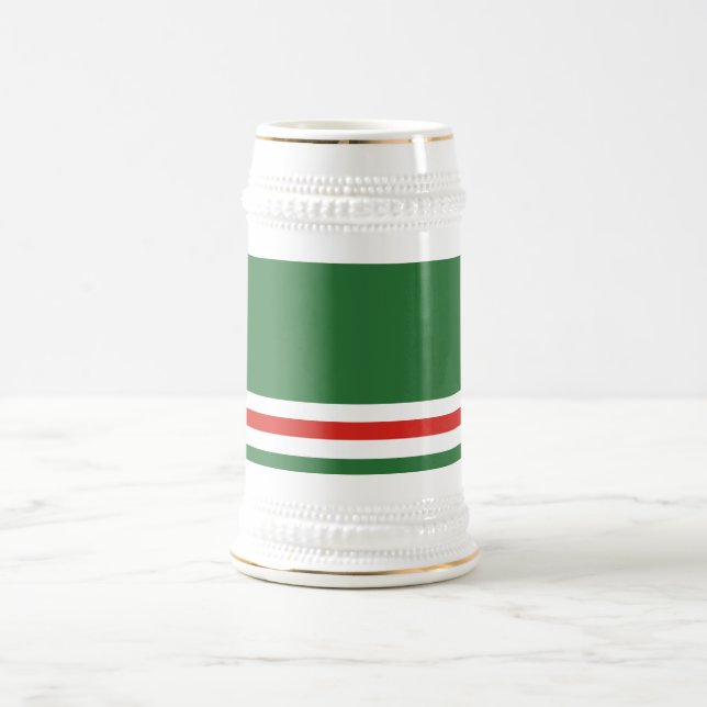 Tschetschenische Flagge Bierglas (Mittel)