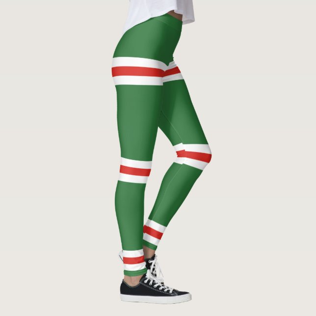 Tschetschenische Flagge Leggings (Rechts)