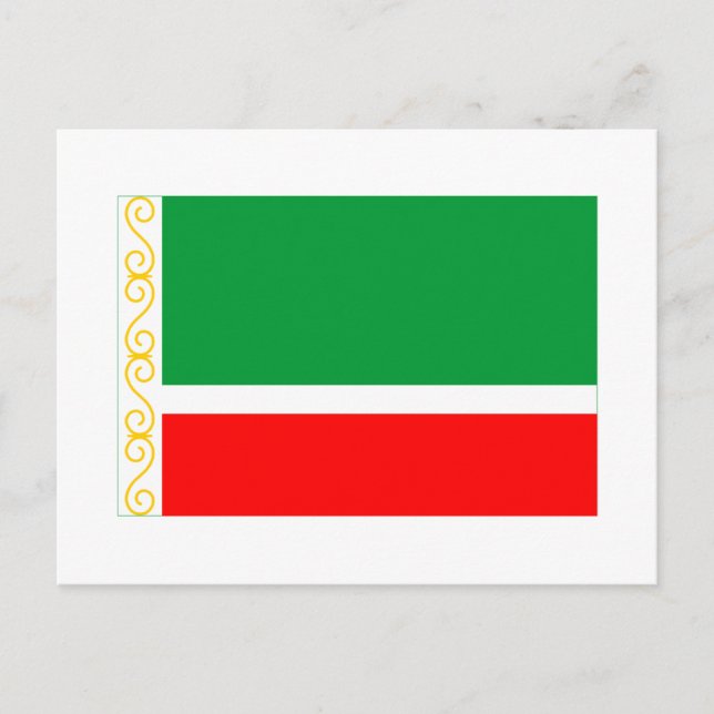 Tschetschenische Flagge Postkarte (Vorderseite)