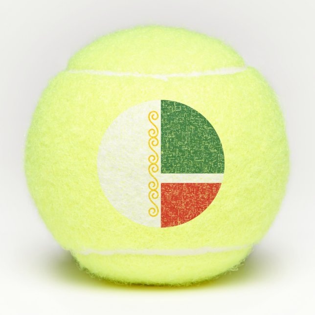 Tschetschenische Flagge Tennisbälle (Vorderseite)