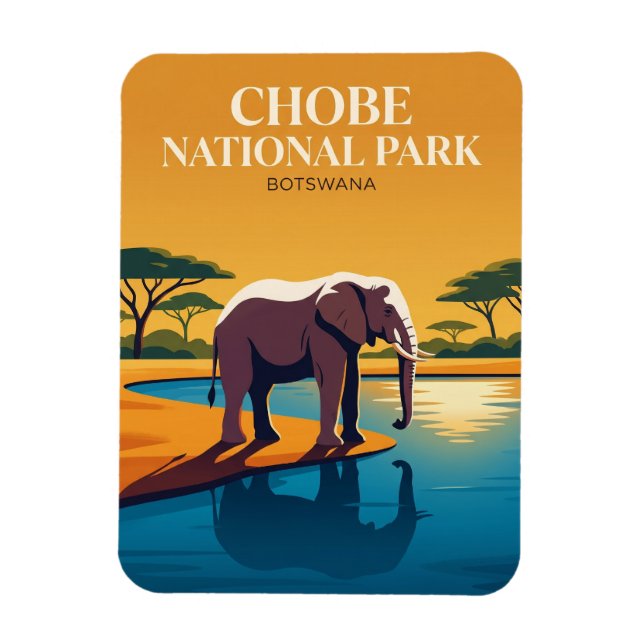 Tschobe-Nationalpark Botswana Magnet (Vertikal)