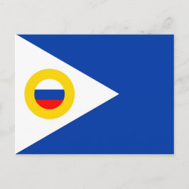 Tschukotka-Fahne Russische Republik Postkarte