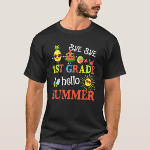 Tschüss 1. Klasse, Hallo Sommer Schüler Lehrer T-Shirt