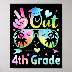 Tschüss 4. Klasse Hallo Sommer Letzter Schultag Poster
