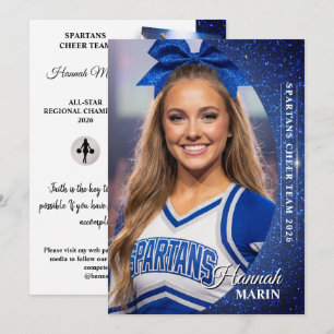 Tschüss Autogrammkarte Glitzer Cheer Foto Karten
