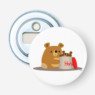 Tschüss dir Honey! Cartoon Bears Button Flaschenöf Flaschenöffner