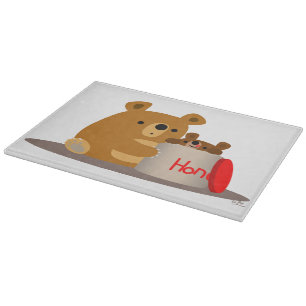 Tschüss dir Honey! Niedlicher Cartoon Bears Cuttin Schneidebrett
