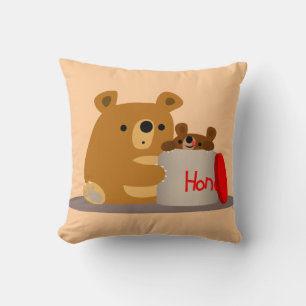 Tschüss dir Honey! Niedlicher Cartoon Bears Kissen