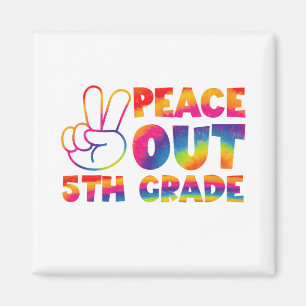 Tschüss Fünfte Klasse Tie-Dye Letzter Tag 5. Klass Magnet