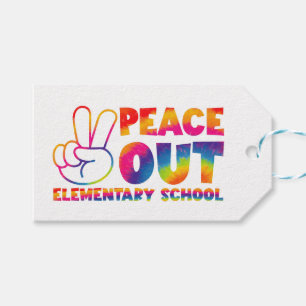 Tschüss Grundschule Tie-Dye letzter Tag  Geschenkanhänger