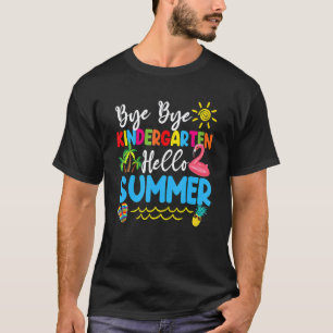 Tschüss Kindergarten Hallo Sommer Lehrer Schüler T-Shirt