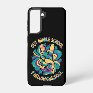 Tschüss Mittelstufe Hallo High School Tie Dye  Samsung Galaxy Hülle