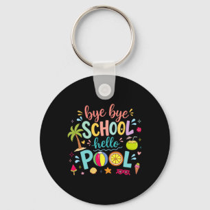 Tschüss Schule Hallo Pool Kantinenfrau Sommer Schlüsselanhänger