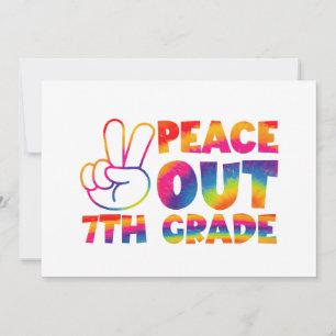 Tschüss siebte Klasse Tie-Dye letzter Tag 7. Klass Ankündigung