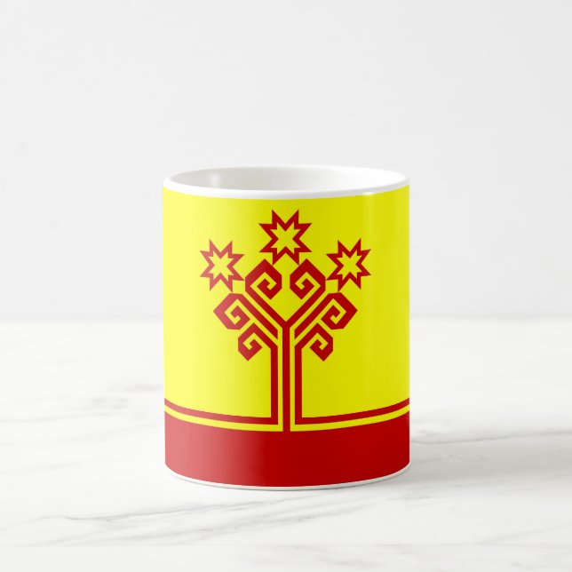 Tschuwaschi-Fahne Russische Republik Kaffeetasse (Mittel)