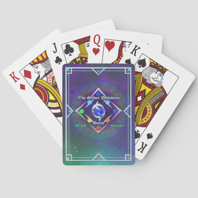 TSDS: Aus Leben und Liebe Logo blau und grün Spielkarten (Rückseite)