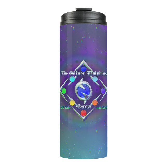 TSDS: Aus Leben und Liebe Logo blau und grün Thermosbecher (Vorderseite)