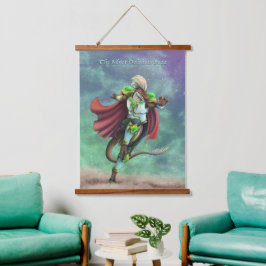 TSDS: Justin Arisdale deckt Art Solo Earth ab Wandteppich Mit Holzrahmen