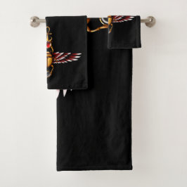 TSDS: Seth's Scarab Coat Graphic Badhandtuch Set