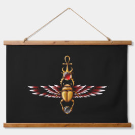 TSDS: Seth's Scarab Coat Graphic Wandteppich Mit Holzrahmen