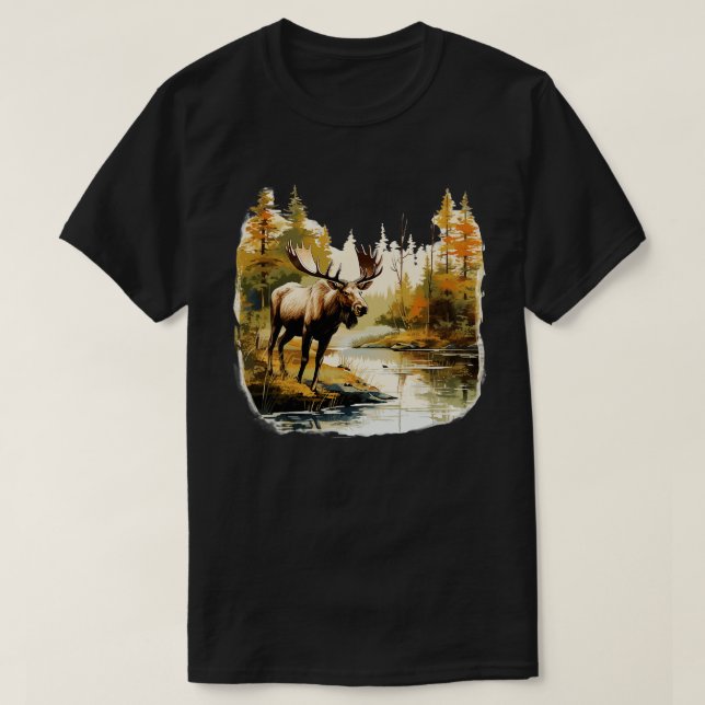 TShirt 1 d'orignal sauvage (Design devant)
