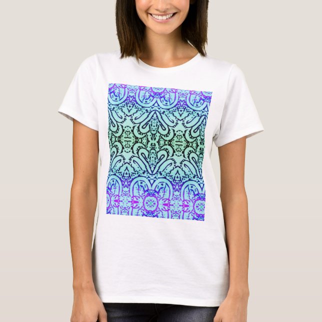 Tshirt - Abstrait aux couleurs froides  (Devant)