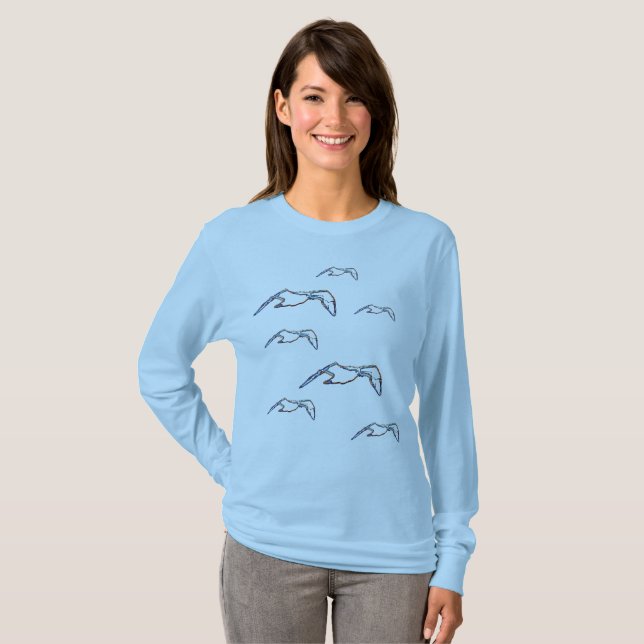 Tshirt - Banc de Mouettes (Devant entier)
