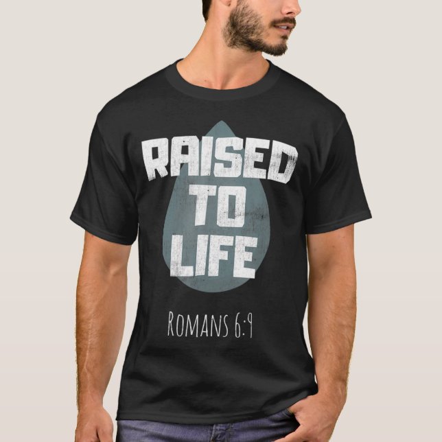 Tshirt Baptême Adulte Christian Bible Verse Élevée (Devant)