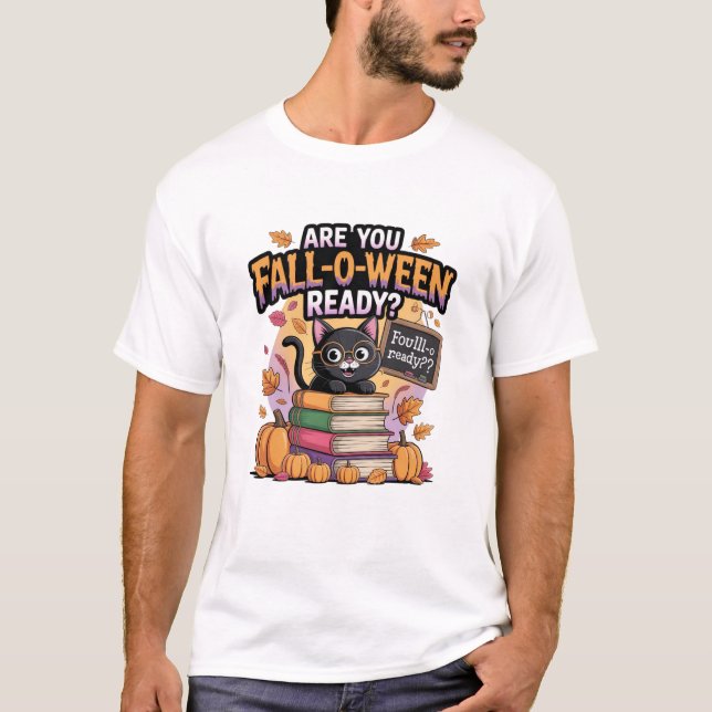 Tshirt Cat hallowen (Vorderseite)