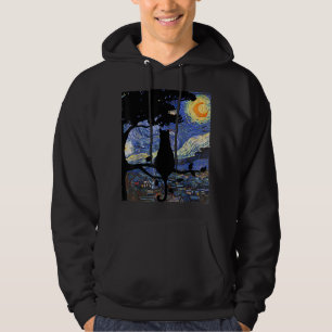 Tshirt chat, Starry Night Cat Tee, Van Gogh Cat Gi