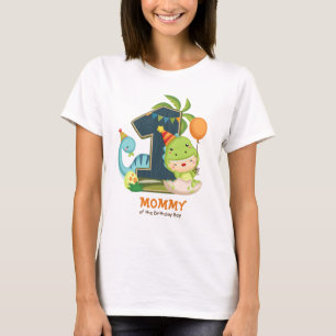 Tshirt d'anniversaire Dino personnalisé pour maman
