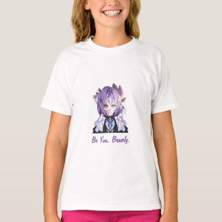 Tshirt de fille blanche avec design graphique à l'