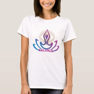 Tshirt Finden Sie Ihr Zentrum: Balance Yoga T-Shir