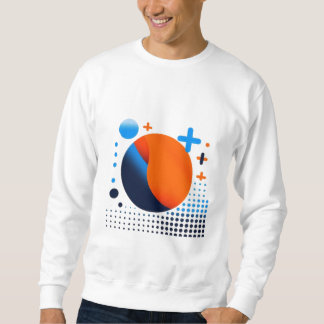 Tshirt géométrique Bold Orange Circle & Points Ble