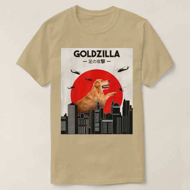 Tshirt Golden Retriever, Funky Golden Retriever  (Design devant)