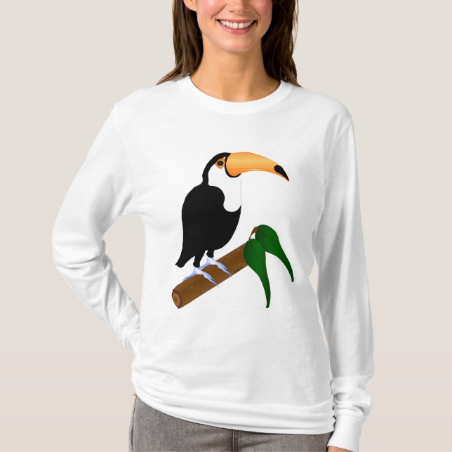 Tshirt manches longues pour femmes Toucan (Devant)
