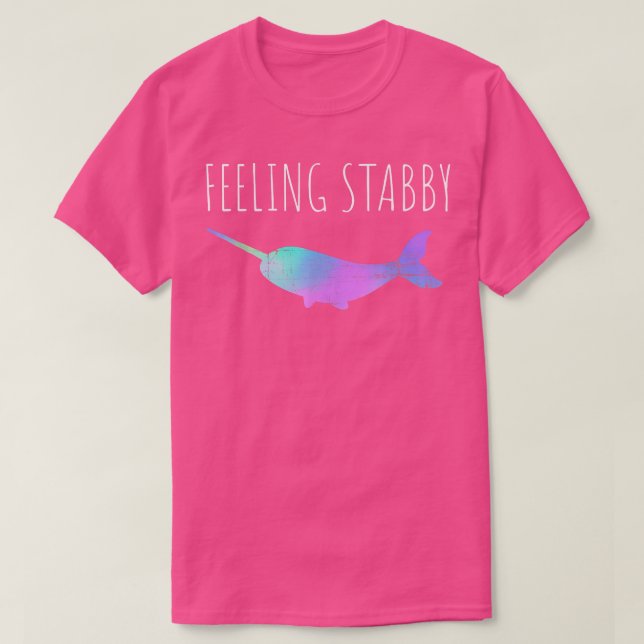 Tshirt Narwhal, Feed Stabby Drôle Narwhal (Design devant)